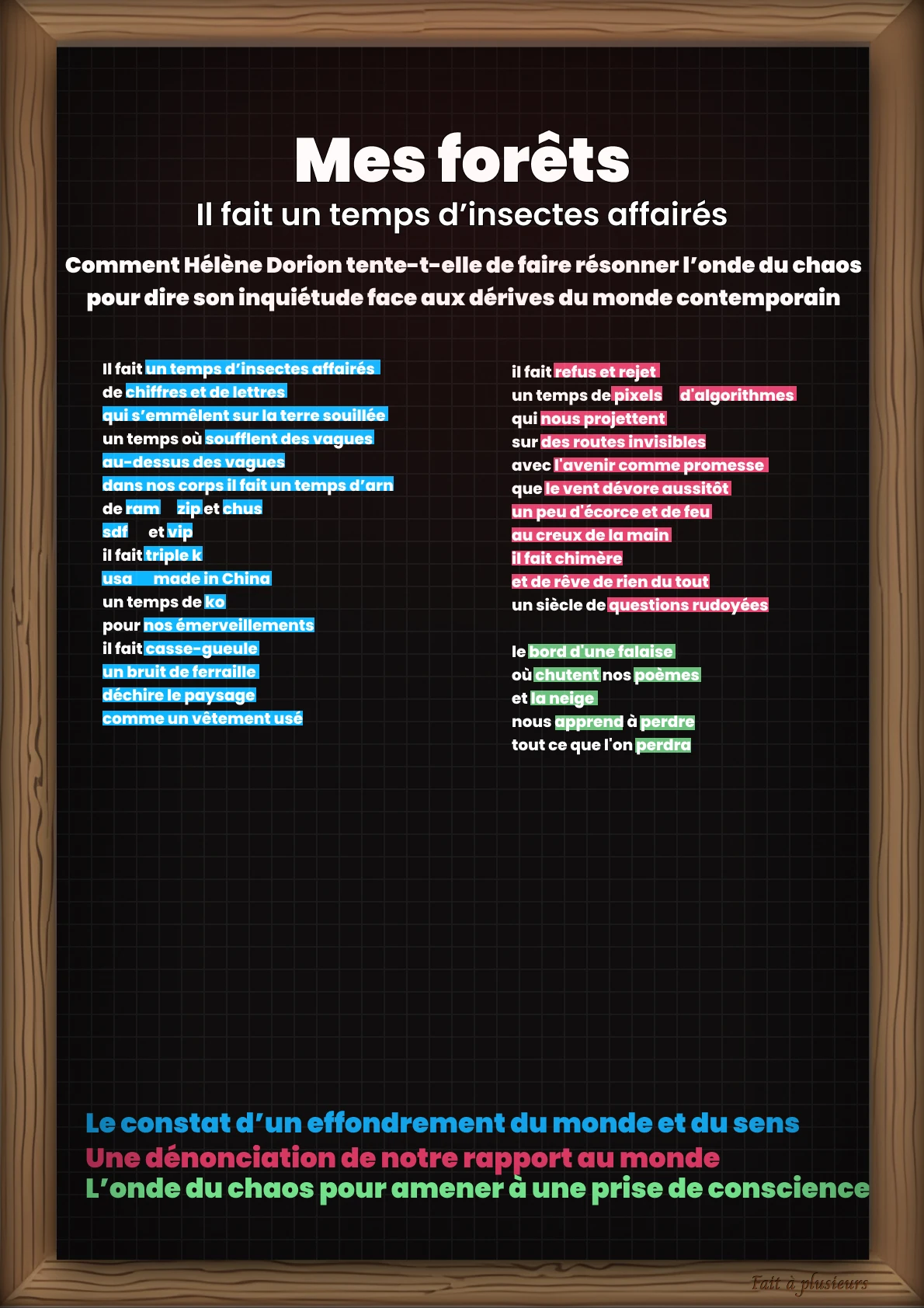 Mes fôrets - Il fait un temps d’insectes affairés - poésie